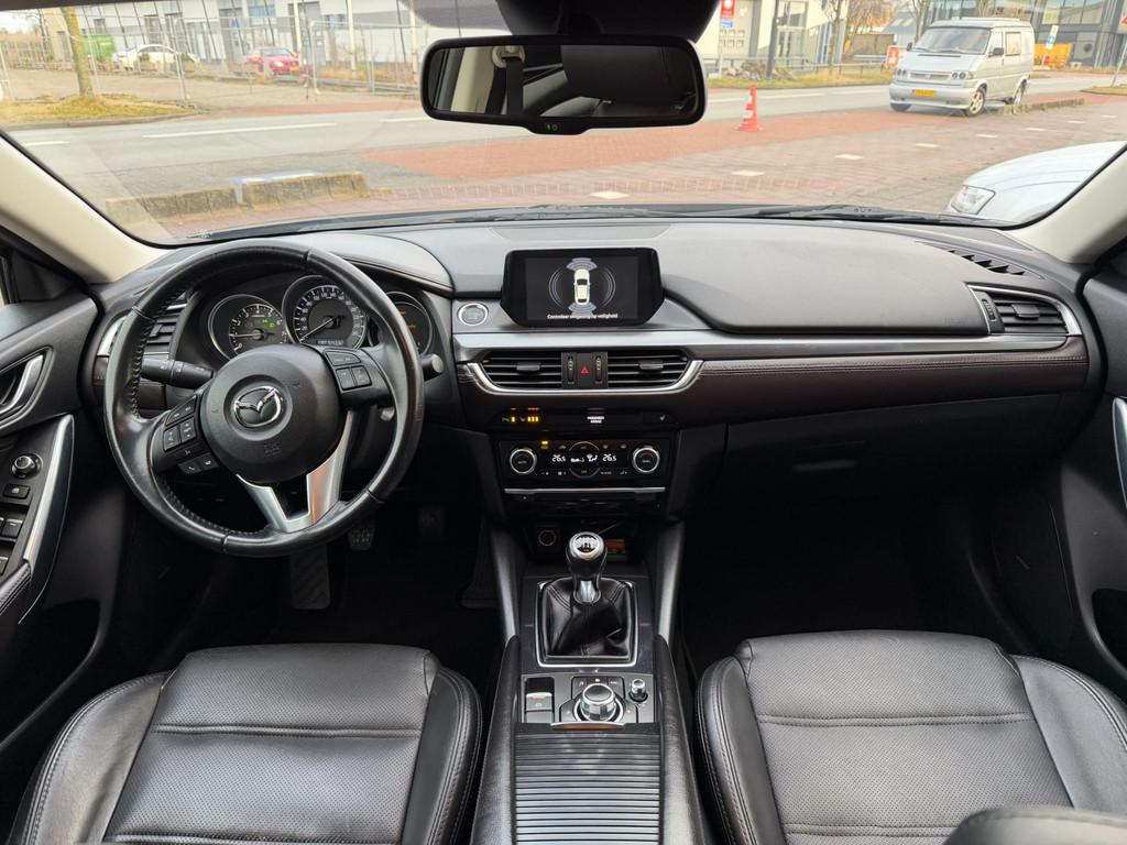 Mazda 6 2.0 SkyActiv-G 165 Skylease GT Leder|NAVI|Cruise|Dea, Auto's, Mazda, Voorwielaandrijving, Gebruikt, 4 cilinders, Blauw