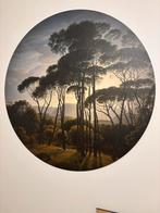 Wanddecoratie Landschap met Pijnbomen - Hendrik Voogd, Ophalen, Zo goed als nieuw, Schilderij, 75 cm of meer