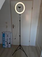 Led ringlamp op standaard, Audio, Tv en Foto, Fotografie | Fotostudio en Toebehoren, Ophalen, Zo goed als nieuw, Complete fotostudio