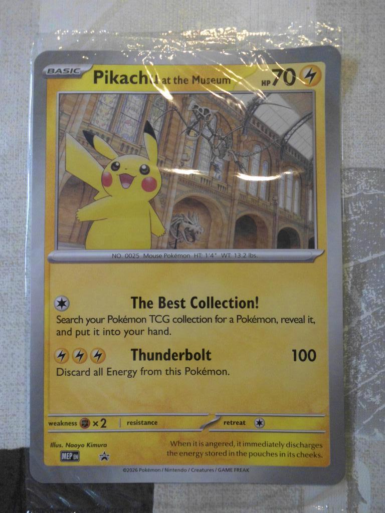 pokémon pikachu  at the museum, Verzenden, Nieuw, Losse kaart