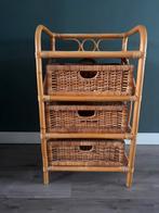 Rotan ladekastje, Huis en Inrichting, Kasten | Ladekasten, Ophalen, Minder dan 50 cm, Gebruikt, 3 of 4 laden