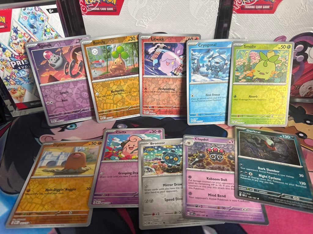 Pokémon kaarten set van 10 OBF, Ophalen of Verzenden, Gebruikt, Meerdere kaarten