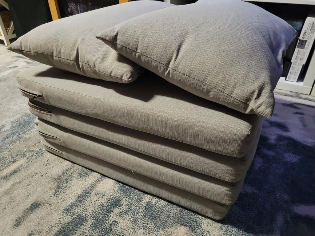 Ikea 4 grijze zit kussens, Tuin en Terras, Ophalen