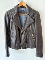 Massimo dutti leren biker jas bruin, Ophalen of Verzenden, Gedragen, Maat 36 (S), Bruin