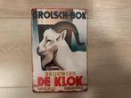 Reclamebord Grolsch Bokbier 20x30, Verzamelen, Ophalen of Verzenden, Zo goed als nieuw, Reclamebord