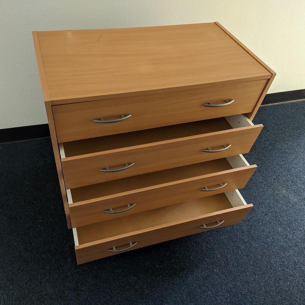 Ladekast, houtkleur (74x40), Huis en Inrichting, Kasten | Ladekasten, Ophalen, Gebruikt, 50 tot 100 cm, 3 of 4 laden