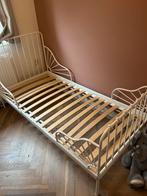 IKEA Minnen meegroeibed wit met lattenbodem, Huis en Inrichting, Slaapkamer | Bedden, Eenpersoons, Wit, Ophalen of Verzenden, 80 cm