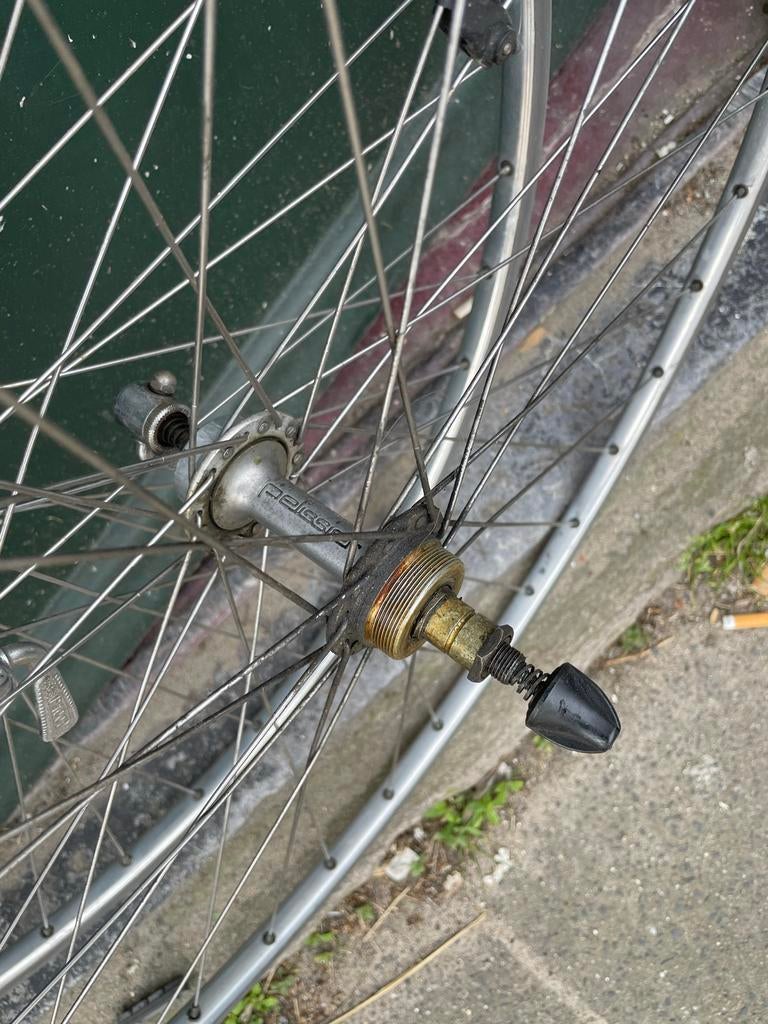 Vintage racefiets wielset 27" - Pelissier naven, Rigida velg, Fietsen en Brommers, Fietsonderdelen, Gebruikt, Aluminium, Racefiets