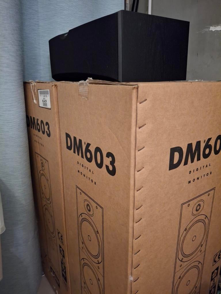 B&W DM603 + CC6   Bowers & Wilkins, Ophalen, Zo goed als nieuw, Front, Rear of Stereo speakers, Bowers & Wilkins (B&W)