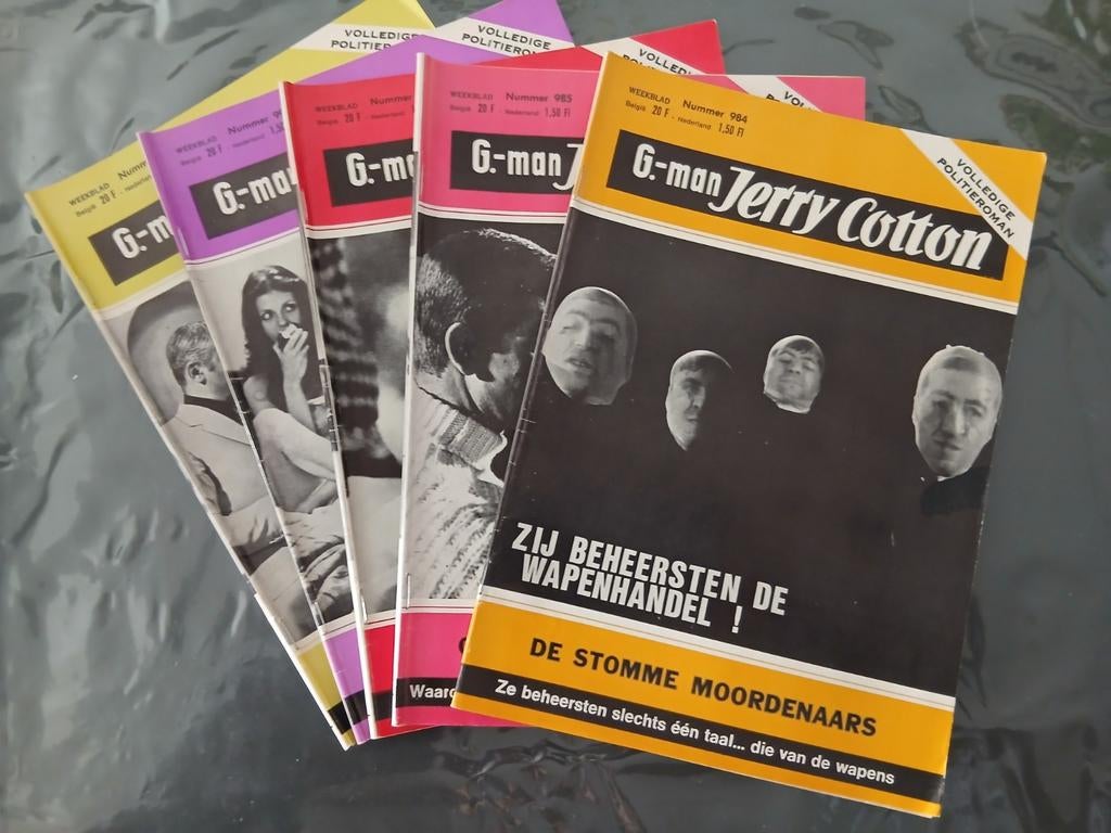 Set 5 maal Jerry Cotten FBI roman, Ophalen of Verzenden, Gelezen