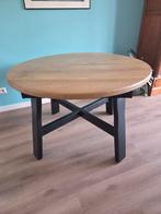 Ronde eiken uitschuiftafel diameter 120 cm., Ophalen of Verzenden