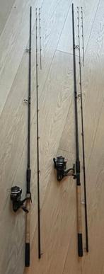2x Feeder set hengel Shimano X1 Precision 11ft + Baitrunners, Ophalen, Zo goed als nieuw, Complete set