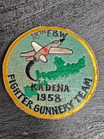 Patch 18th Fighter Bomber Wing Kadena 1958 Fighter Gunnery T, Ophalen of Verzenden, Luchtmacht, Amerika, Embleem of Badge