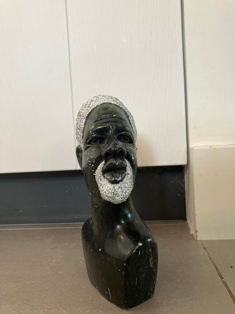 Handgemaakt Beeldje uit Zuid-Afrika - Afrikaanse Kunst, Minder dan 20 cm, Ophalen of Verzenden, Handgemaakt, Zwart