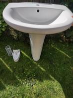 Gave wastafel met zuil Sfinx, Ophalen, Zo goed als nieuw, Steen, Wastafel