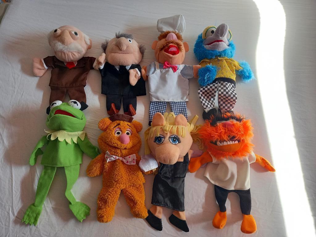 Muppetshow handpoppen 8 stuks (compleet), Overige typen, Ophalen of Verzenden, Zo goed als nieuw, Albert Heijn
