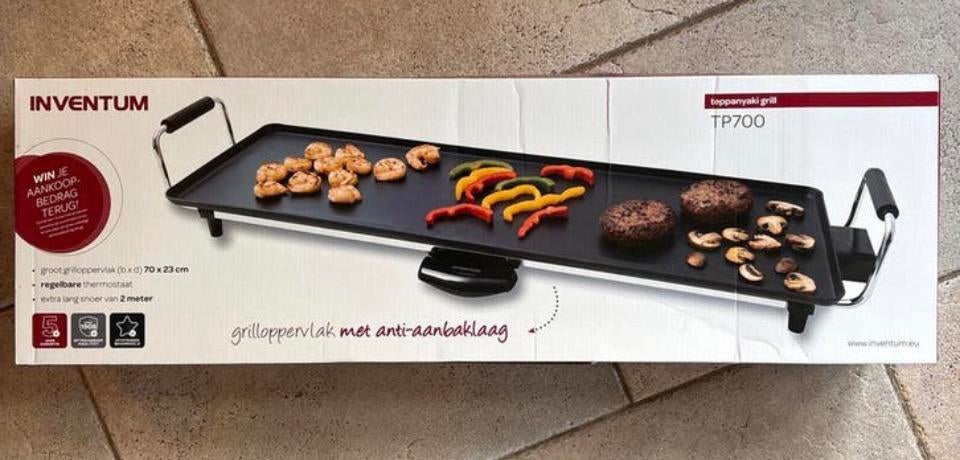 Inventum TP700 Teppanyaki Grill - Nieuw in doos!, Ophalen of Verzenden, Nieuw, Tafelgrill
