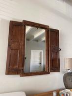 Spiegel met luiken (91x54 cm) - Overbodig wegens verhuizing, Huis en Inrichting, Woonaccessoires | Spiegels, Ophalen, Gebruikt