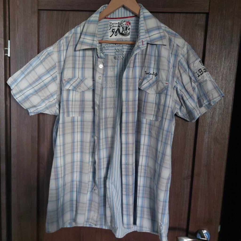 Geruit T-shirt met korte mouwen xxl Twinlife, Ophalen of Verzenden, Overige maten, Twinlife