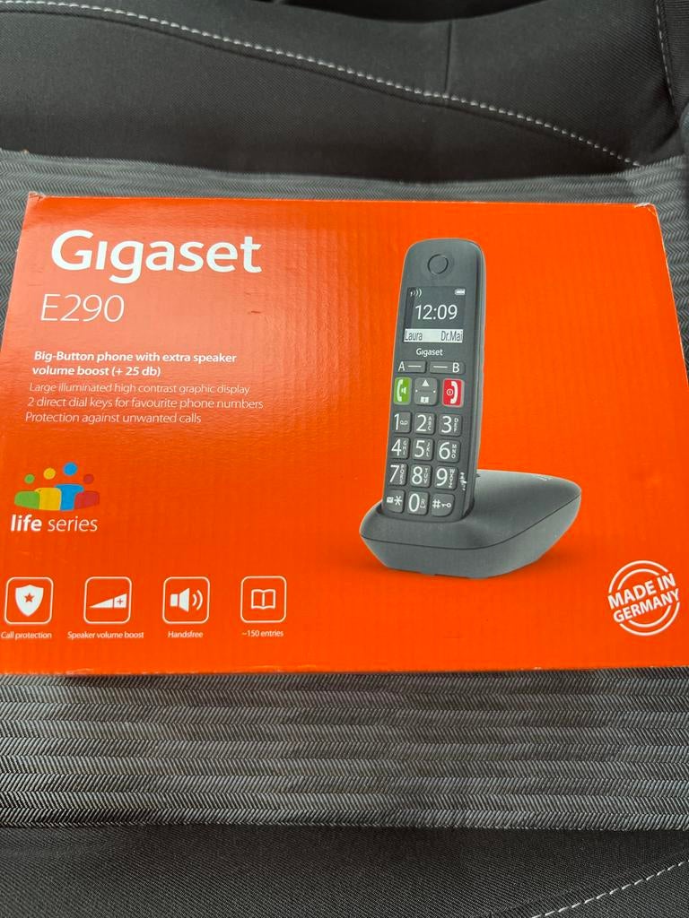 Gigaset E290 Duo Draadloze telefoon, wit, 2 handsets met groot display