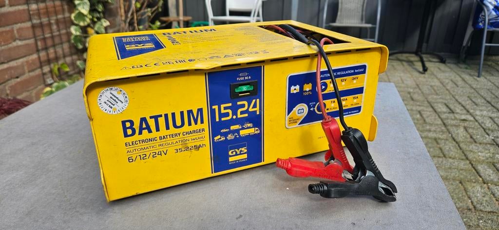 Goedwerkende GYS Batium 15.24 acculader, Ophalen of Verzenden, Gebruikt