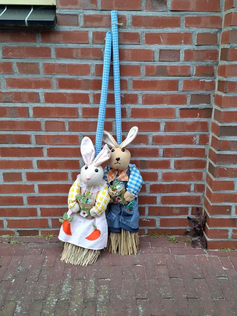 Bezem konijn boerderij vintage creatief knutselen moederdag, Tuin en Terras, Ophalen, Zo goed als nieuw