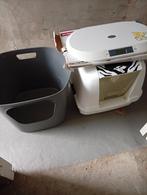 2 gratis kattenbak + weegschaal kattenhekje 2 afvalbakken, Ophalen