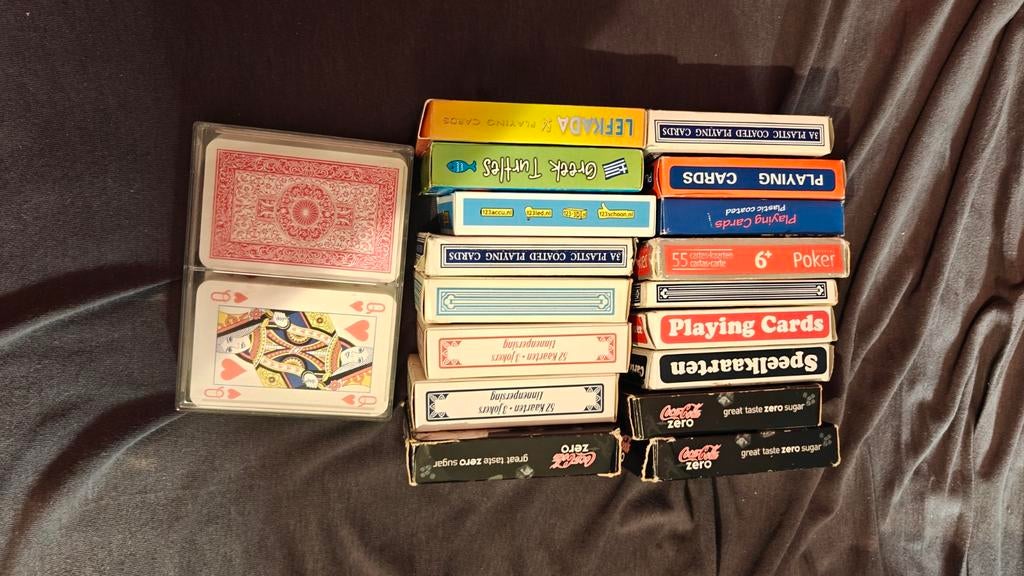 Grote collectie speelkaarten - alles in één koop, Verzamelen, Speelkaarten, Jokers en Kwartetten, Ophalen of Verzenden, Gebruikt