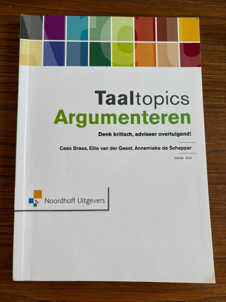 Taaltopics argumenteren - Cees Braas, Boeken, Studieboeken en Cursussen, Ophalen of Verzenden, Zo goed als nieuw, HBO