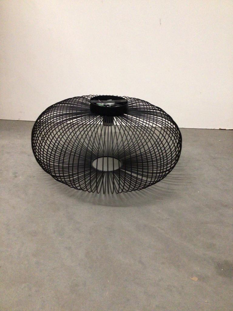 Zwarte metalen hanglamp, Ophalen, Zo goed als nieuw
