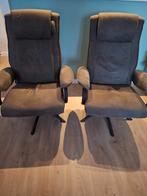 2 comfortabele relaxstoelen - zithoogte 45 cm, Huis en Inrichting, Fauteuils, Ophalen, Gebruikt, 75 tot 100 cm, Stof