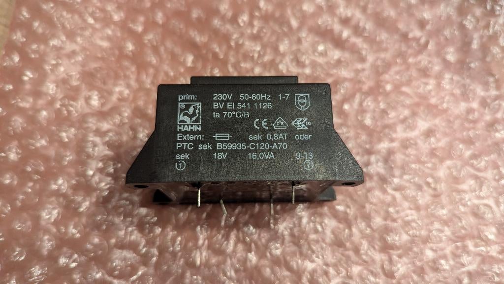 Hahn 16VA 18V printtransformator, Ophalen of Verzenden, Nieuw