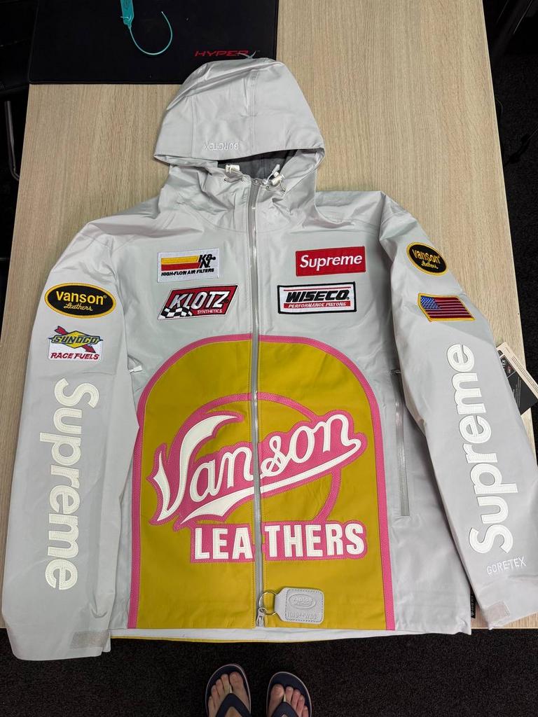 Supreme Vanson Leathers Gore-Tex jack, Kleding | Heren, Jassen | Zomer, Nieuw, Maat 52/54 (L), Wit, Ophalen of Verzenden