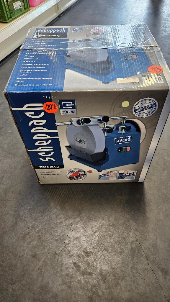 Scheppach 5903202901 Tiger 2500 Natslijpmachine 10", Doe-het-zelf en Verbouw, Gereedschap | Slijpmachines, Ophalen, Minder dan 700 watt
