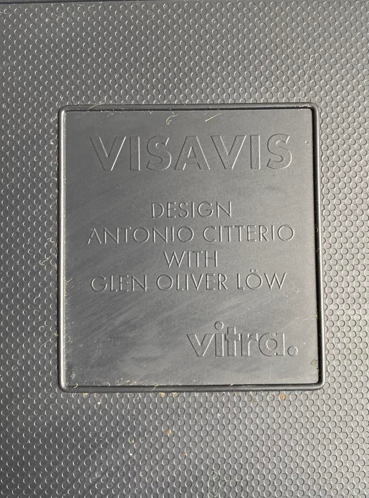Vitra Visavis stoel met armleggers , meerdere in voorraad, Huis en Inrichting, Stoelen, Gebruikt, Zwart, Vier, Modern