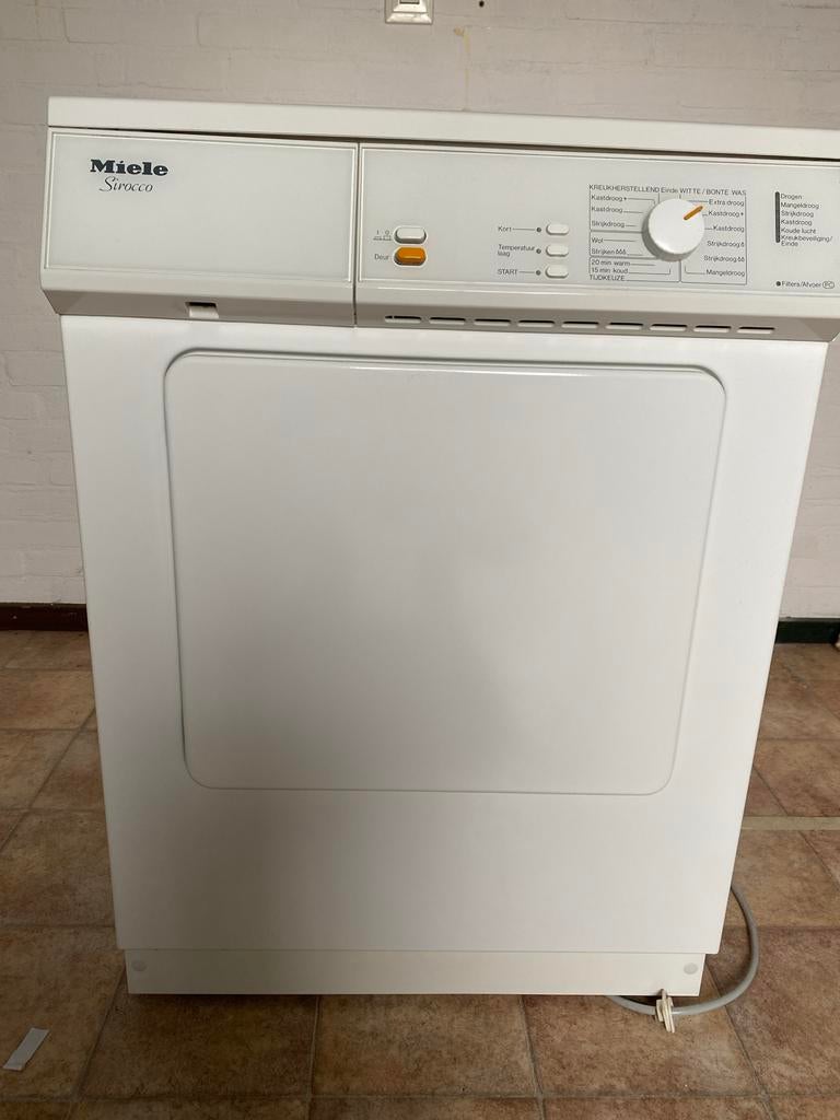 Miele Sirocco Luchtafvoer Droogtrommel - Ouderwets en Degeli, Ophalen, Gebruikt, Voorlader, Luchtafvoer