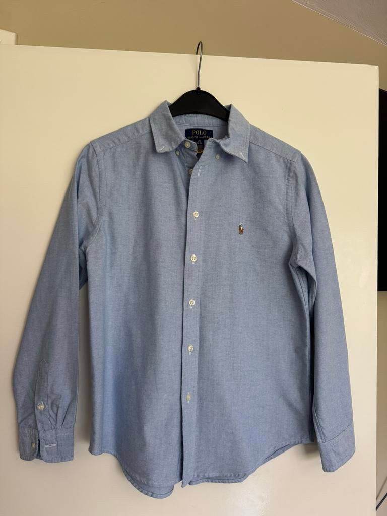 Ralph Lauren blouse maat 164 blauw, Ophalen of Verzenden, Nieuw, Jongen, Overhemd of Blouse