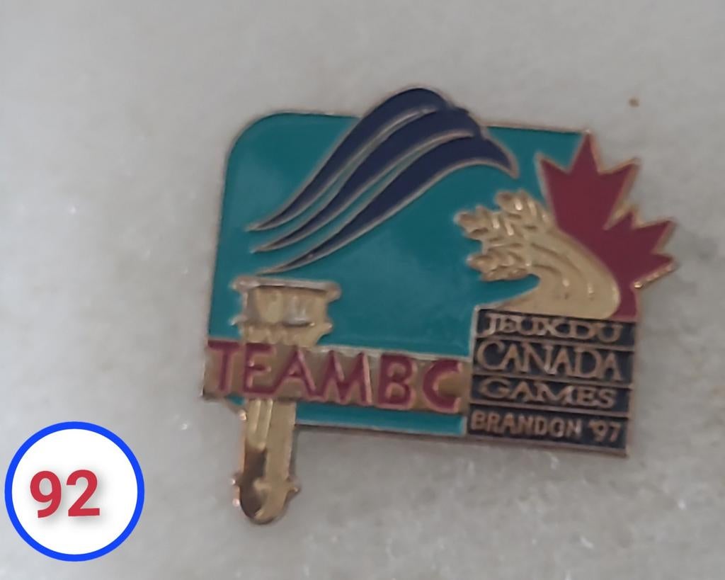 Pin Jeux du Canada Games Brandon 97 Team BC, Verzenden