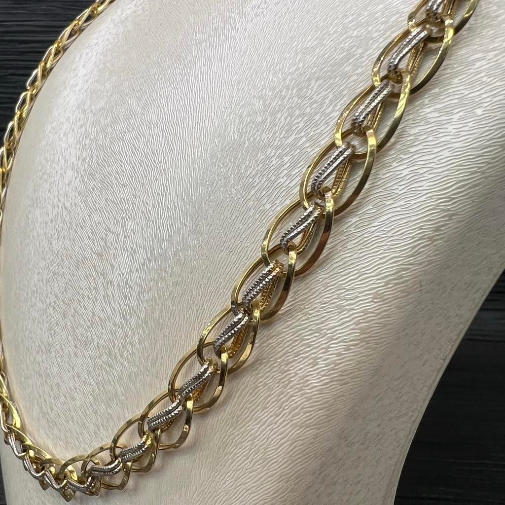 14k gouden ketting collier prachtig schakel, Ophalen of Verzenden, Nieuw, Goud