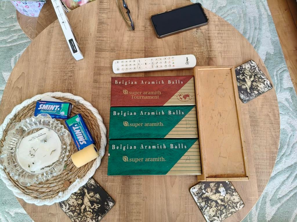 Diverse sets Belgische Aramith biljartballen, Ophalen of Verzenden, Gebruikt, Keu of Ballen