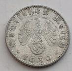 50 Reichspfennig 1939J Nazi Duitsland Oude Munt WO2 Swastika, Verzamelen, Ophalen of Verzenden, Duitsland