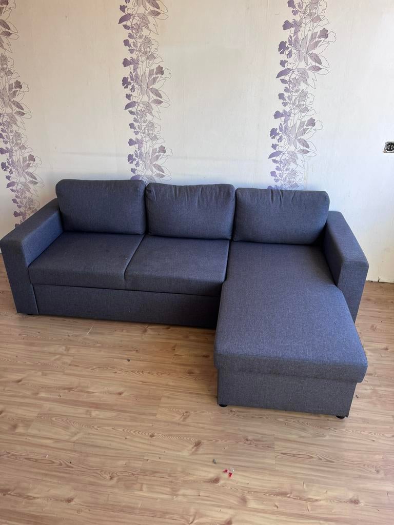 Bankstel grijs slaapbank, Ophalen, Zo goed als nieuw