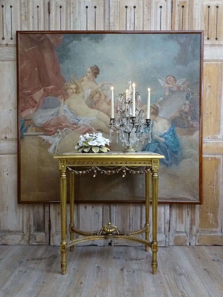 Vergulde tafel met guirlandes, Ophalen