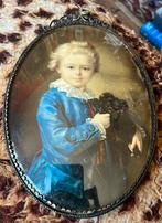 Oud lijstje met leuke afbeelding (Kind met Hondje, Ophalen of Verzenden