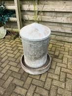 Grote zinken voerbak 90cm hoog,50cm breed., Dieren en Toebehoren, Ophalen, Gebruikt, Drinken en Voederen