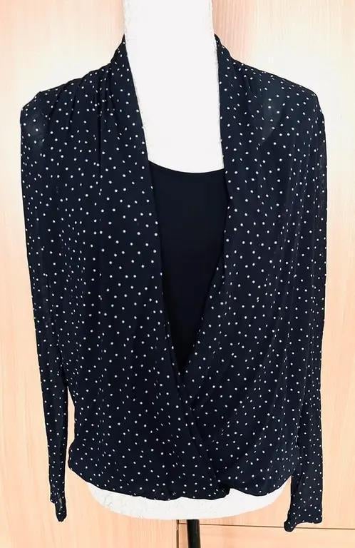 Purdey blauw/witte blouse maat M