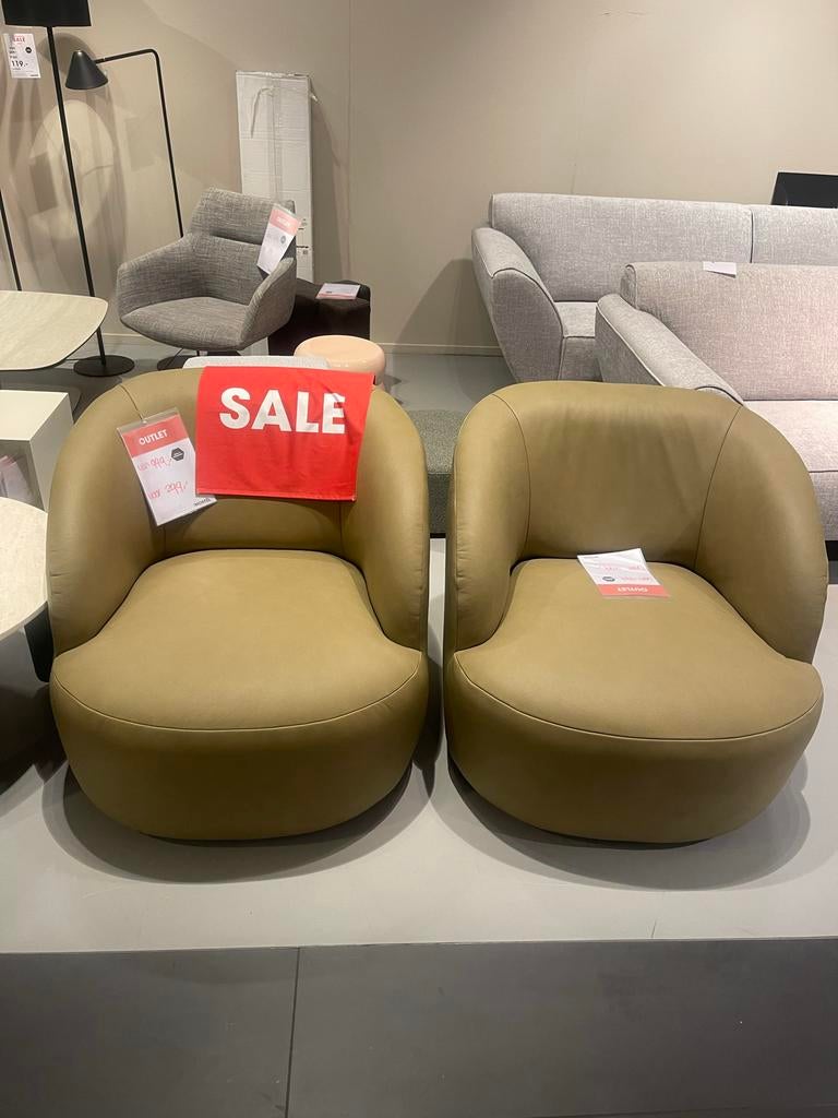 Wave fauteuil - Outlet Montèl Cruquius, Nieuw, Ophalen of Verzenden, 75 tot 100 cm, Leer