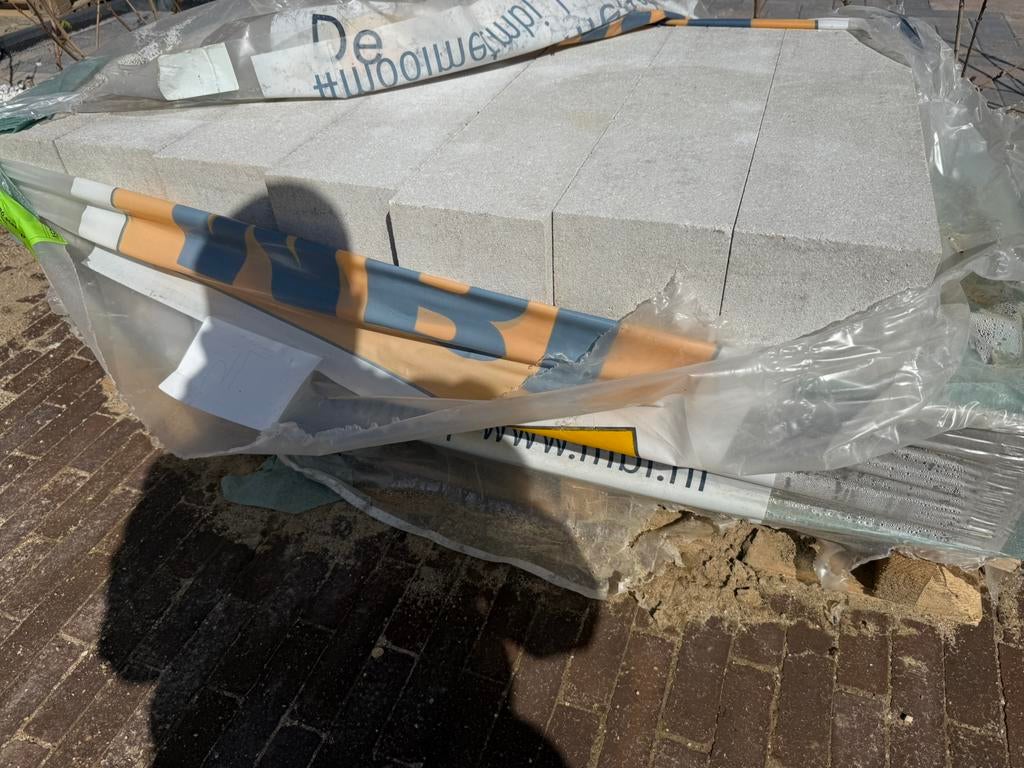 Stapelblok beige 15x15x60 cm, Ophalen, Overige typen, Nieuw, Minder dan 5 m²