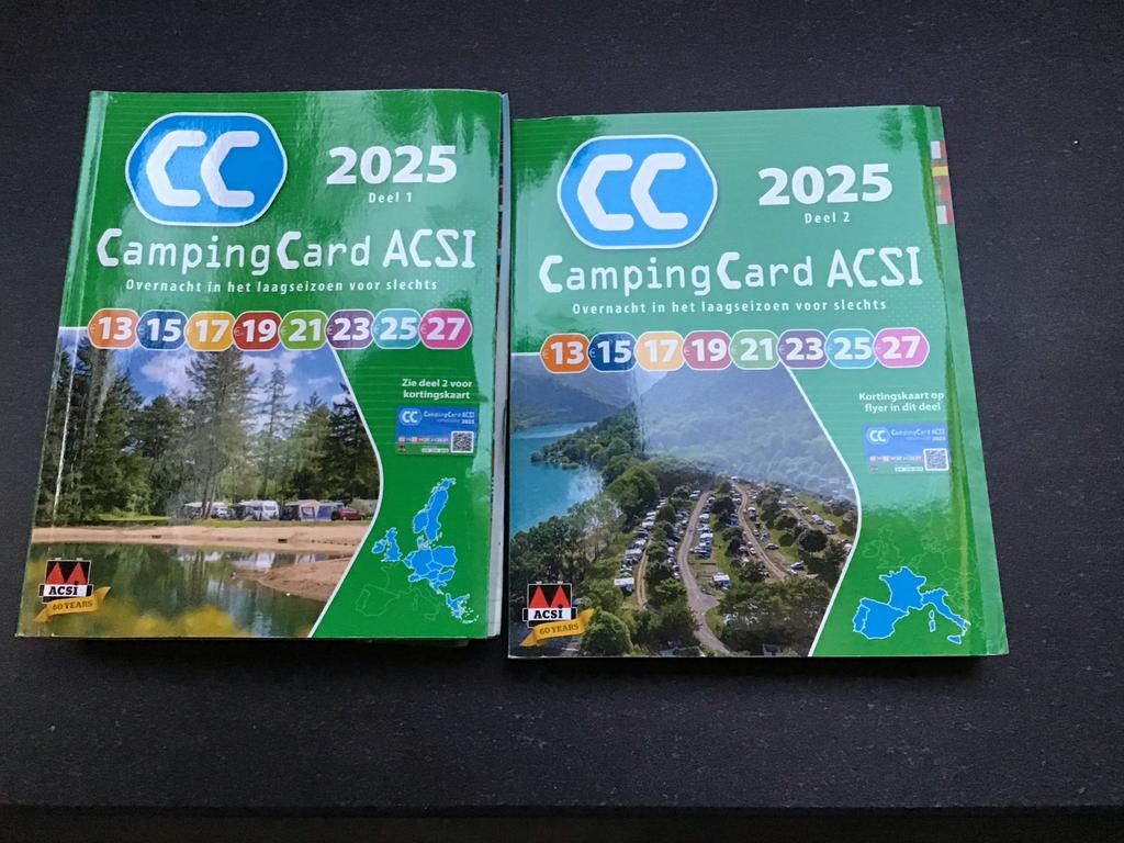 ACSI Camping gids 2025 - 2 delen, Overige merken, Budget, Europa, Ophalen of Verzenden