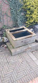 Hillhout bloem-vijverbak 90x90, Ophalen of Verzenden, Gebruikt